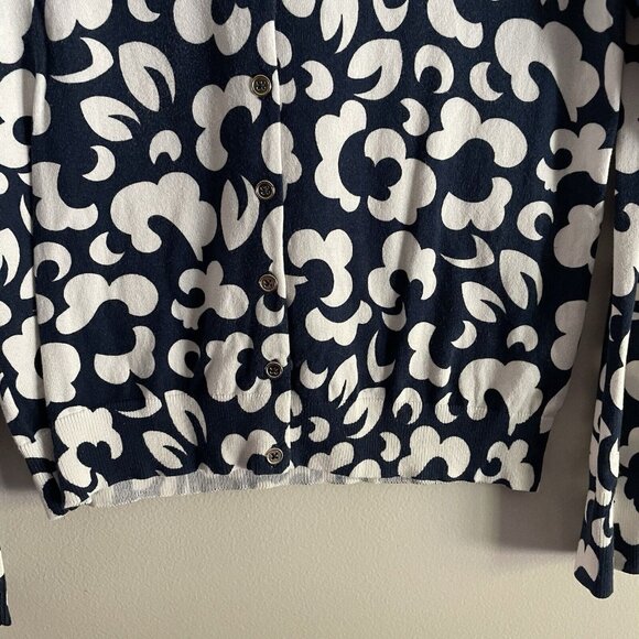 Boden Navy and White Floral Cardigan - Picture 3 of 10